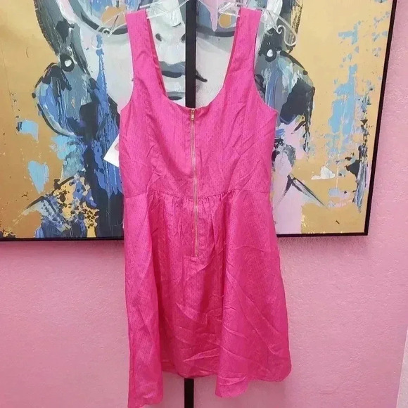 New with Tags Vineyard Vines Dobby Pink Dress Sz 6 - Picture 4 of 5
